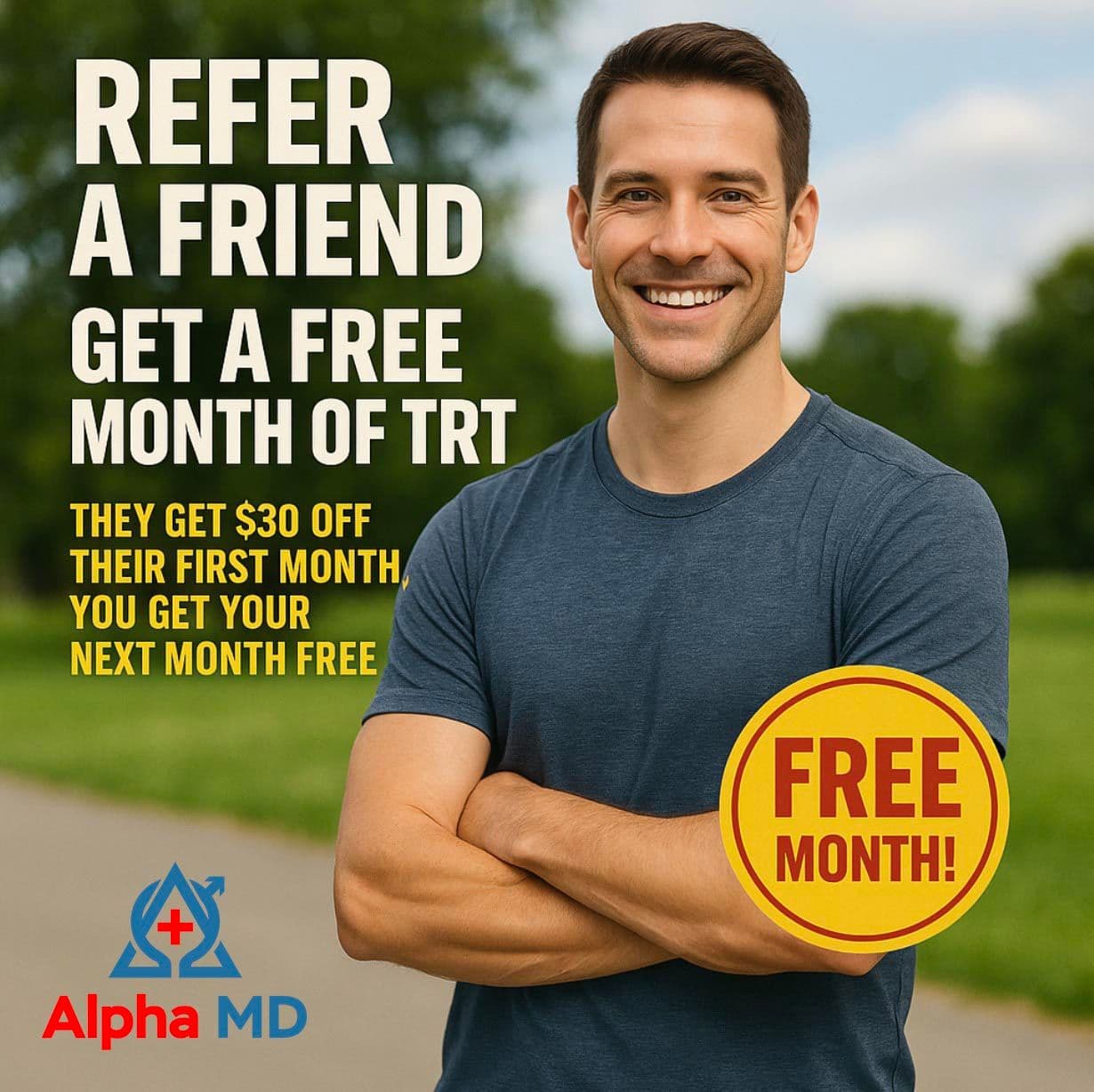Get Free TRT with AlphaMD’s Referral Program